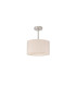 Baymont Satin Nickel E27 Semi Flush With 30cm x 17cm Dual Faux Silk Shade Nude Beige/Moonlight-4
