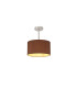 Baymont Satin Nickel E27 Semi Flush With 30cm x 17cm Dual Faux Silk Shade Raw Cocoa/Grecian Bronze-1
