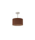Baymont Satin Nickel E27 Semi Flush With 30cm x 17cm Dual Faux Silk Shade Raw Cocoa/Grecian Bronze-4