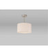 Baymont Satin Nickel E27 Semi Flush With 30cm x 17cm Dual Faux Silk Shade Nude Beige/Moonlight-11