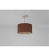 Baymont Satin Nickel E27 Semi Flush With 30cm x 17cm Dual Faux Silk Shade Raw Cocoa/Grecian Bronze-11