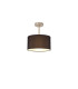 Baymont Satin Nickel E27 Semi Flush With 30cm x 17cm Faux Silk Shade Black/White Laminate-1