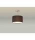 Baymont Satin Nickel E27 Semi Flush With 30cm x 17cm Faux Silk Shade Black/White Laminate-2