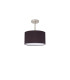Baymont Satin Nickel E27 Semi Flush With 30cm x 17cm Faux Silk Shade Black/White Laminate-4