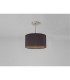 Baymont Satin Nickel E27 Semi Flush With 30cm x 17cm Dual Faux Silk Shade Midnight Black/Green Olive-11