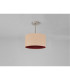 Baymont Satin Nickel E27 Semi Flush With 30cm x 17cm Dual Faux Silk Shade Antique Gold/Ruby-11