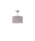 Baymont Satin Nickel E27 Semi Flush With 30cm x 17cm Faux Silk Shade Grey/White Laminate-4