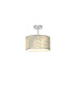 Baymont Polished Chrome E27 Semi Flush Fixture With 30cm x 17cm Silver Leaf Shade-1