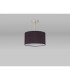 Baymont Satin Nickel E27 Semi Flush With 30cm x 17cm Faux Silk Shade Black/White Laminate-11