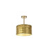 Baymont Antique Brass E27 Semi Flush Fixture With 30cm x 17cm Gold Leaf Shade-1