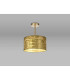 Baymont Antique Brass E27 Semi Flush Fixture With 30cm x 17cm Gold Leaf Shade-2