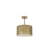 Baymont Antique Brass E27 Semi Flush Fixture With 30cm x 17cm Gold Leaf Shade-4