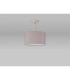 Baymont Satin Nickel E27 Semi Flush With 30cm x 17cm Faux Silk Shade Grey/White Laminate-11
