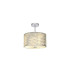 Baymont Polished Chrome E27 Semi Flush Fixture With 30cm x 17cm Silver Leaf Shade-1