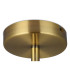 Baymont Antique Brass E27 Semi Flush Fixture With 30cm x 17cm Gold Leaf Shade-7