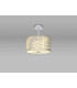 Baymont Polished Chrome E27 Semi Flush Fixture With 30cm x 17cm Silver Leaf Shade-2