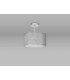 Baymont Polished Chrome E27 Semi Flush Fixture With 30cm x 17cm Silver Leaf Shade-11