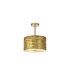 Baymont Antique Brass E27 Semi Flush Fixture With 30cm x 17cm Gold Leaf Shade With Frosted/AB Acrylic Diffuser-1