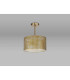Baymont Antique Brass E27 Semi Flush Fixture With 30cm x 17cm Gold Leaf Shade-11