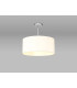Baymont Polished Chrome E27 Semi Flush With 40cm x 18cm Faux Silk Shade Ivory Pearl/White Laminate-2