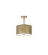 Baymont Antique Brass E27 Semi Flush Fixture With 30cm x 17cm Gold Leaf Shade With Frosted/AB Acrylic Diffuser-4
