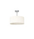 Baymont Polished Chrome E27 Semi Flush With 40cm x 18cm Faux Silk Shade Ivory Pearl/White Laminate-4