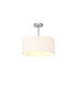 Baymont Polished Chrome E27 Semi Flush With 40cm x 18cm Dual Faux Silk Shade Nude Beige/Moonlight-1