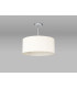 Baymont Polished Chrome E27 Semi Flush With 40cm x 18cm Faux Silk Shade Ivory Pearl/White Laminate-11
