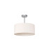 Baymont Polished Chrome E27 Semi Flush With 40cm x 18cm Dual Faux Silk Shade Nude Beige/Moonlight-4