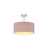 Baymont Polished Chrome E27 Semi Flush With 40cm x 18cm Dual Faux Silk Shade Taupe/Halo Gold-1