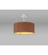 Baymont Polished Chrome E27 Semi Flush With 40cm x 18cm Dual Faux Silk Shade Raw Cocoa/Grecian Bronze-2