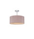 Baymont Polished Chrome E27 Semi Flush With 40cm x 18cm Dual Faux Silk Shade Taupe/Halo Gold-4
