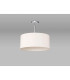 Baymont Polished Chrome E27 Semi Flush With 40cm x 18cm Dual Faux Silk Shade Nude Beige/Moonlight-11