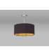 Baymont Polished Chrome E27 Semi Flush With 40cm x 18cm Dual Faux Silk Shade Midnight Black/Green Olive-2