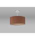 Baymont Polished Chrome E27 Semi Flush With 40cm x 18cm Dual Faux Silk Shade Raw Cocoa/Grecian Bronze-11