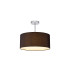 Baymont Polished Chrome E27 Semi Flush With 40cm x 18cm Faux Silk Shade Black/White Laminate-1
