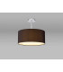 Baymont Polished Chrome E27 Semi Flush With 40cm x 18cm Faux Silk Shade Black/White Laminate-2
