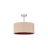Baymont Polished Chrome E27 Semi Flush With 40cm x 18cm Dual Faux Silk Shade Antique Gold/Ruby-4