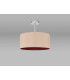 Baymont Polished Chrome E27 Semi Flush With 40cm x 18cm Dual Faux Silk Shade Antique Gold/Ruby-11