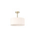 Baymont Antique Brass E27 Semi Flush With 40cm x 18cm Dual Faux Silk Shade Nude Beige/Moonlight-4