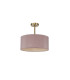 Baymont Antique Brass E27 Semi Flush With 40cm x 18cm Dual Faux Silk Shade Taupe/Halo Gold-4