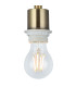 Baymont Antique Brass E27 Semi Flush With 40cm x 18cm Dual Faux Silk Shade Taupe/Halo Gold-5