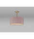 Baymont Antique Brass E27 Semi Flush With 40cm x 18cm Dual Faux Silk Shade Taupe/Halo Gold-11