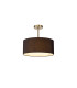 Baymont Antique Brass E27 Semi Flush With 40cm x 18cm Faux Silk Shade Black/White Laminate-1