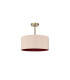 Baymont Antique Brass E27 Semi Flush With 40cm x 18cm Dual Faux Silk Shade Antique Gold/Ruby-4