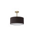 Baymont Antique Brass E27 Semi Flush With 40cm x 18cm Faux Silk Shade Black/White Laminate-4