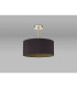 Baymont Antique Brass E27 Semi Flush With 40cm x 18cm Dual Faux Silk Shade Midnight Black/Green Olive-11