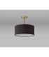 Baymont Antique Brass E27 Semi Flush With 40cm x 18cm Faux Silk Shade Black/White Laminate-11