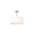 Baymont Satin Nickel E27 Semi Flush With 40cm x 18cm Faux Silk Shade Ivory Pearl/White Laminate-4