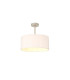 Baymont Satin Nickel E27 Semi Flush With 40cm x 18cm Dual Faux Silk Shade Nude Beige/Moonlight-1